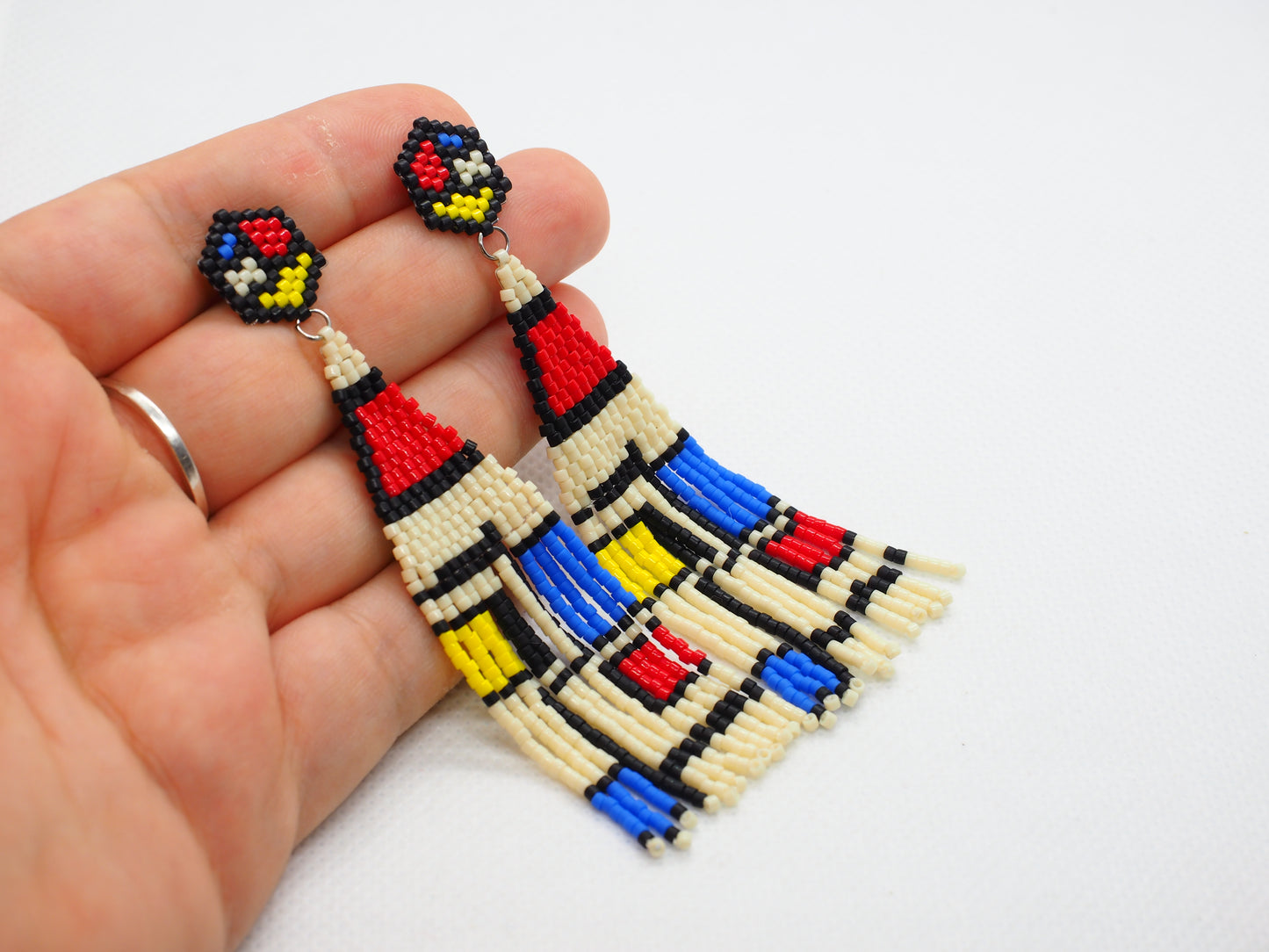 Pendientes Mondrian 02