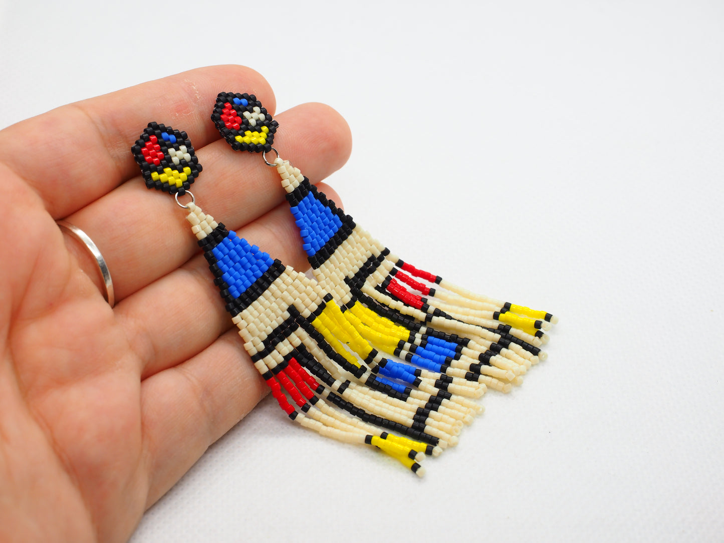 Pendientes Mondrian 01
